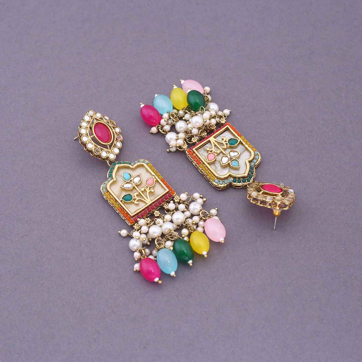 Multicolor Gul Punjabi Danglers
