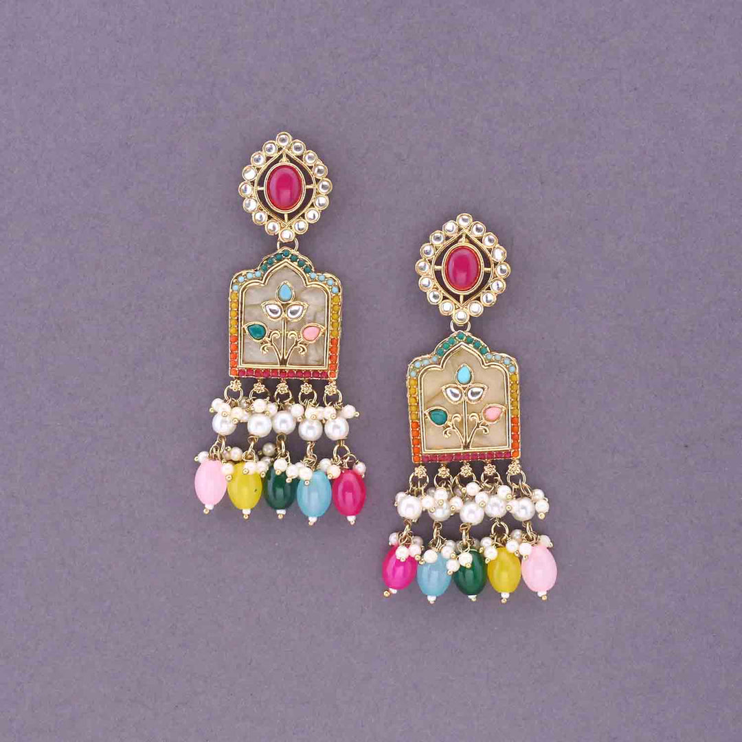 Multicolor Gul Punjabi Danglers