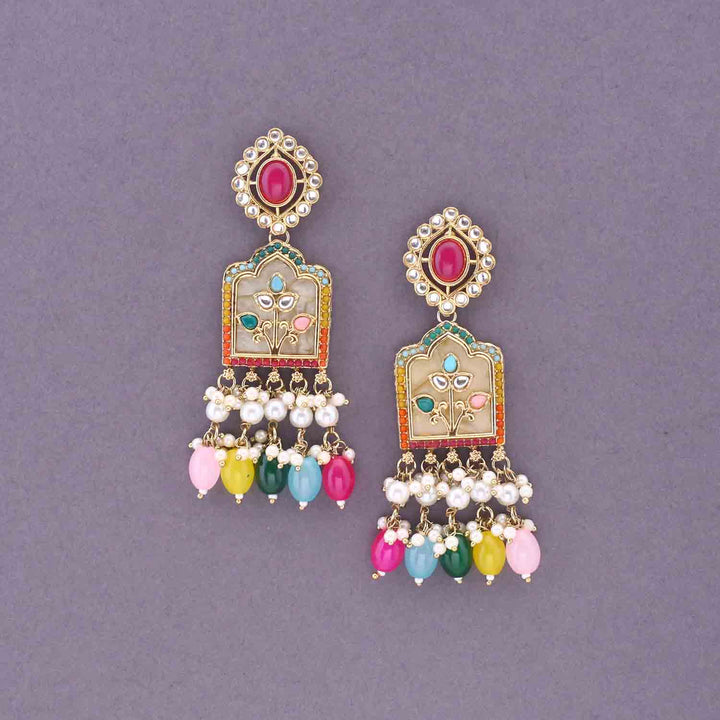 Multicolor Gul Punjabi Danglers