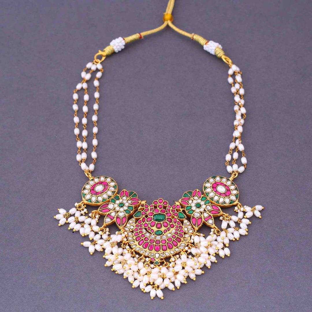 Multicolor Gurjot Antique Jewellery Set - New Arrival
