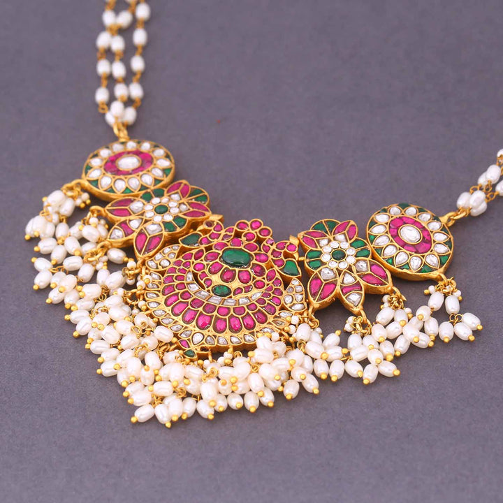 Multicolor Gurjot Antique Jewellery Set - New Arrival
