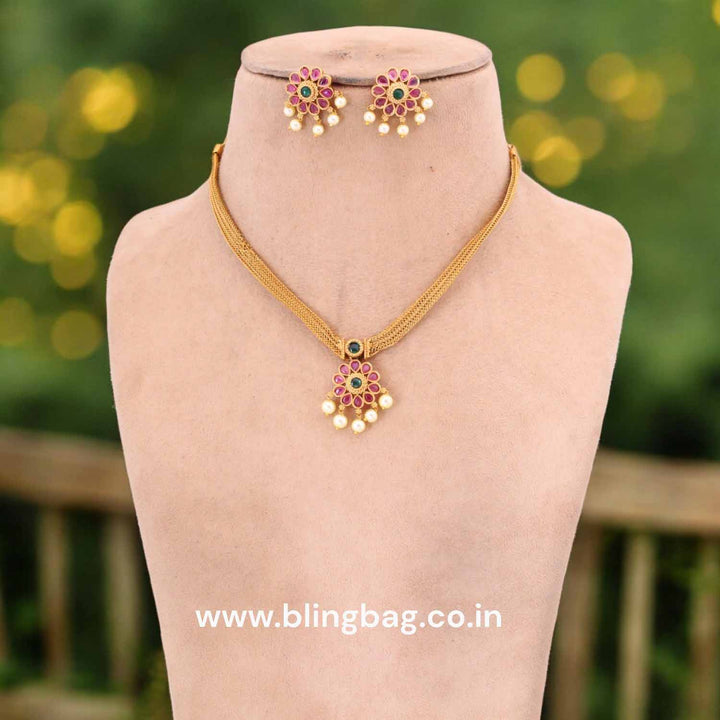 Multicolor Gurkirat Antique Pendant Set - New Arrival