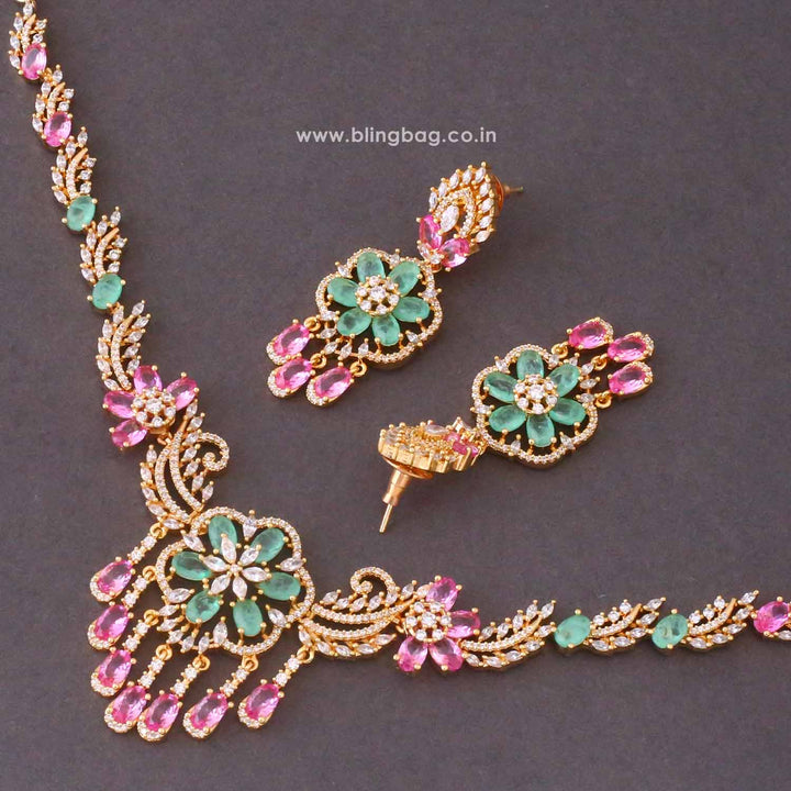 Multicolor Hannahe Zirconia Jewellery Set- New Arrivals
