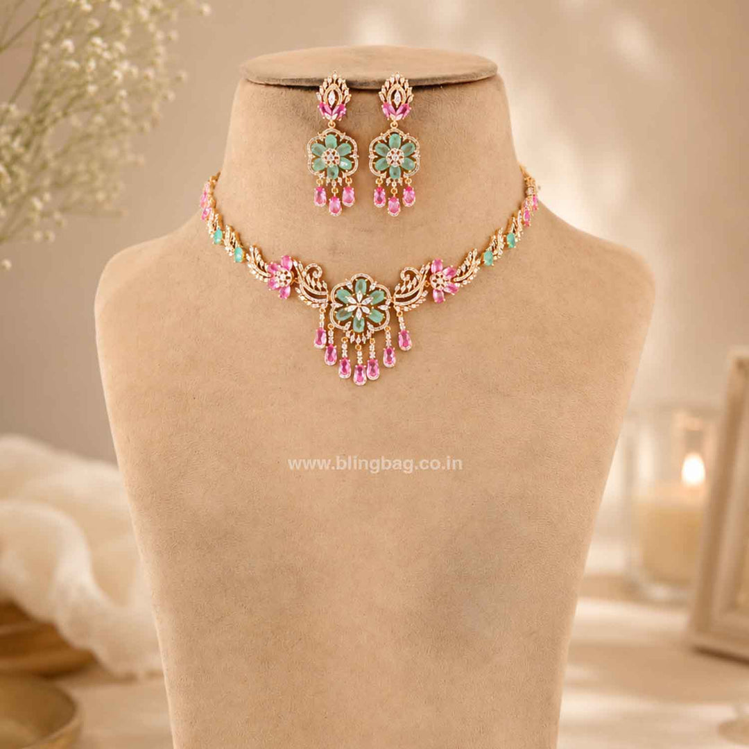 Multicolor Hannahe Zirconia Jewellery Set- New Arrivals