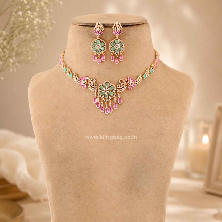 Multicolor Hannahe Zirconia Jewellery Set- New Arrivals