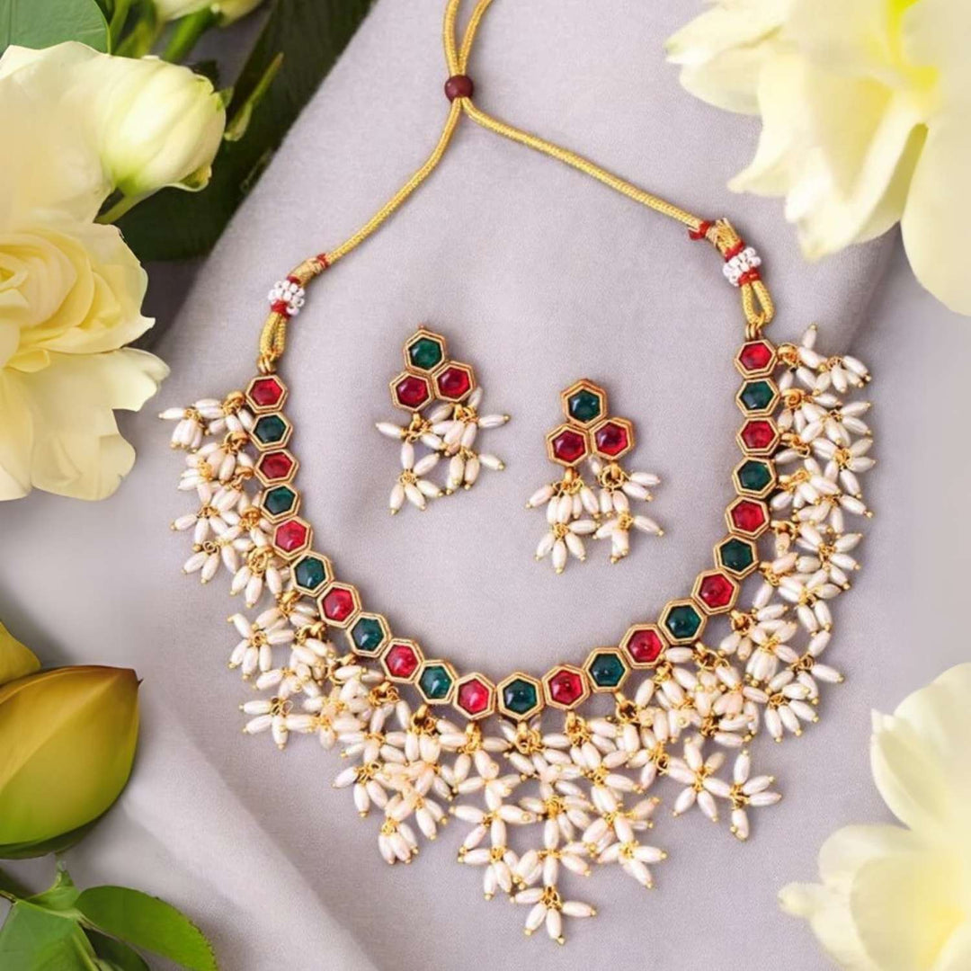 Multicolor Hari Antique Jewellery Set - New Arrival