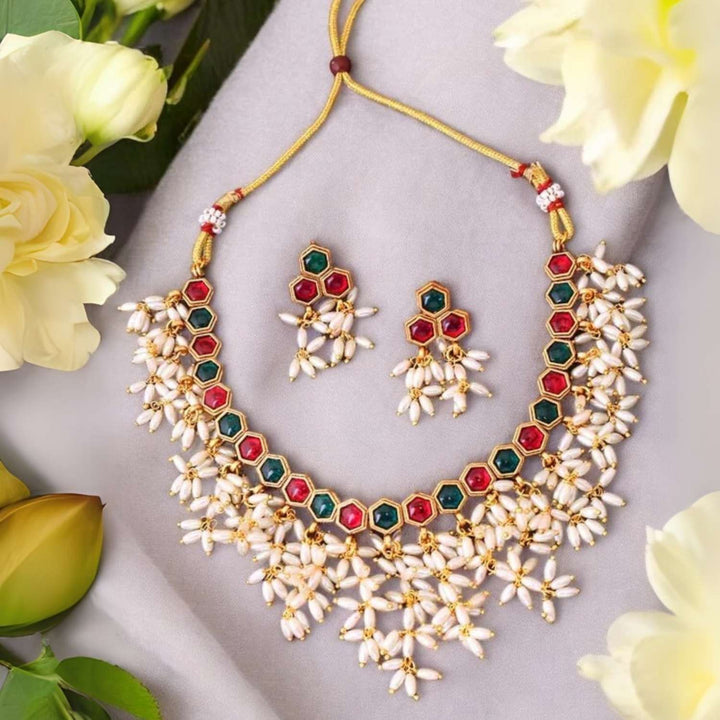 Multicolor Hari Antique Jewellery Set - New Arrival