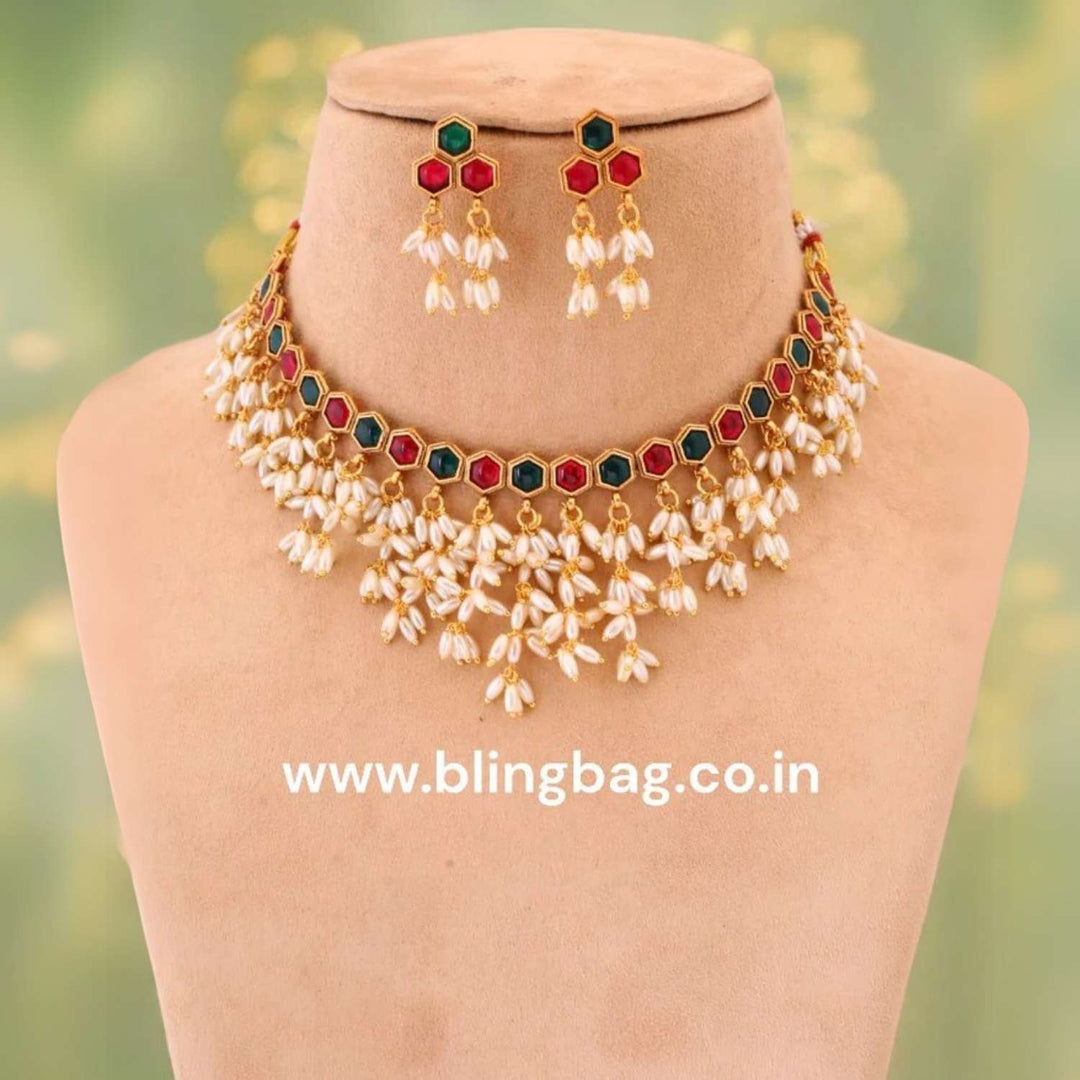 Multicolor Hari Antique Jewellery Set - New Arrival