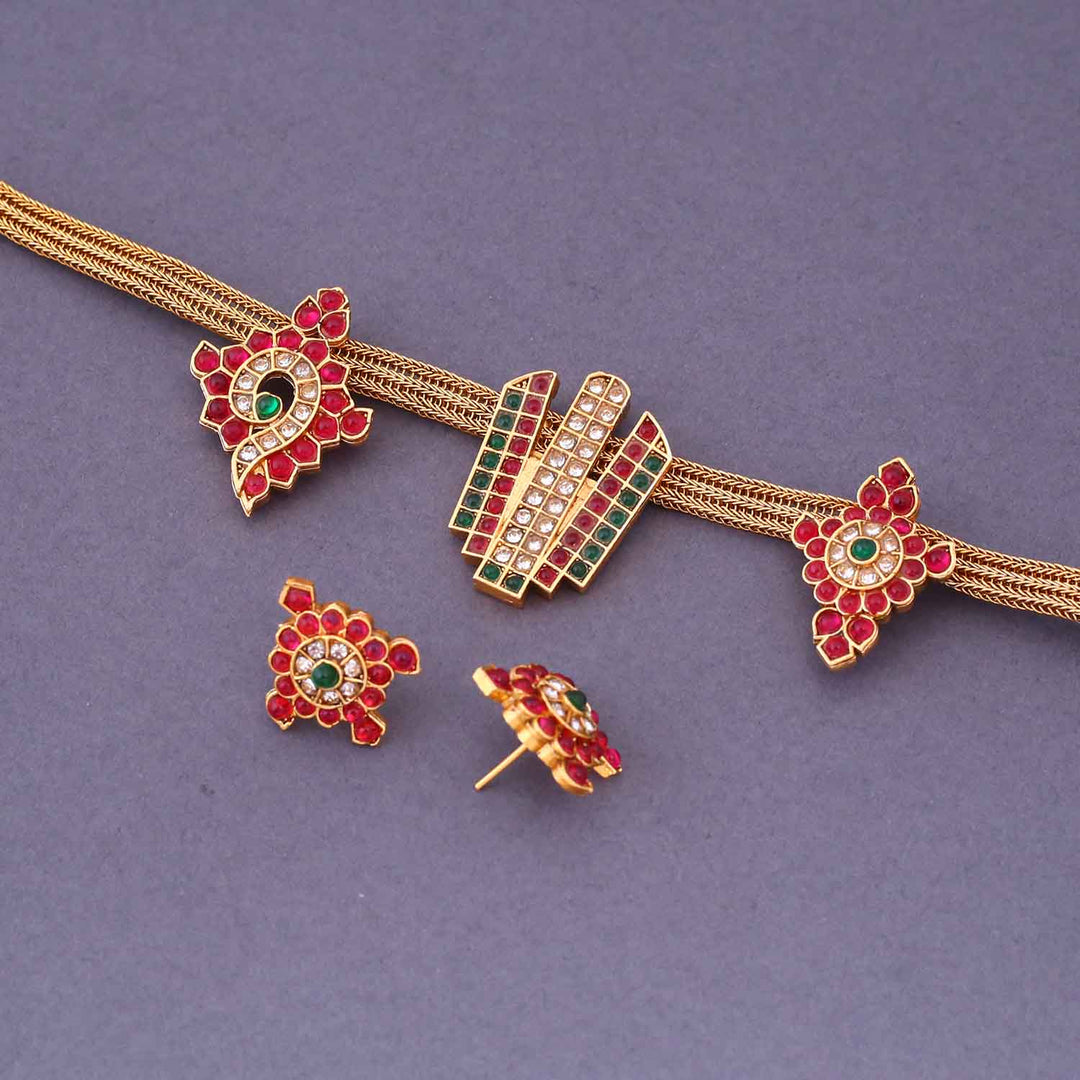 Multicolor Harkiran Antique Jewellery Set - New Arrival