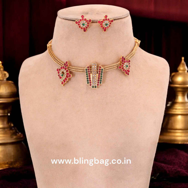 Multicolor Harkiran Antique Jewellery Set - New Arrival