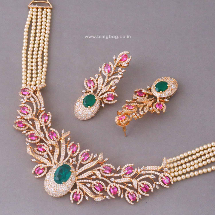 Multicolor Harperelle Zirconia Jewellery Set- New Arrivals