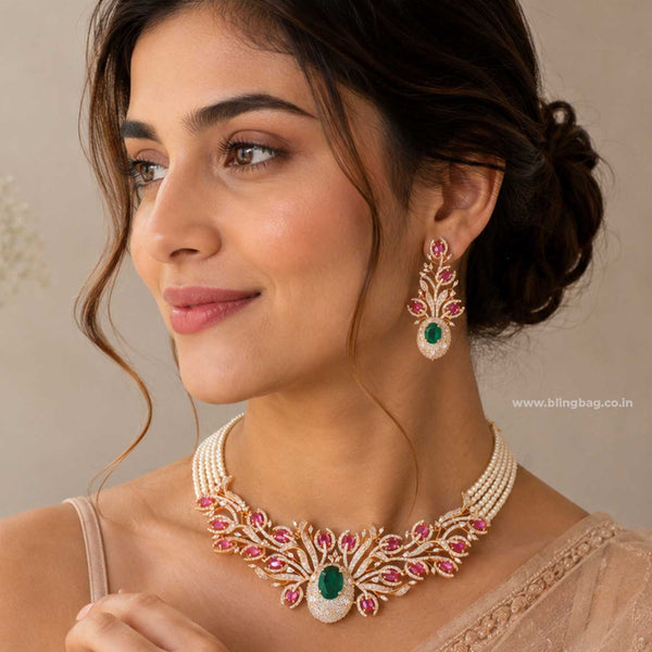 Multicolor Harperelle Zirconia Jewellery Set- New Arrivals