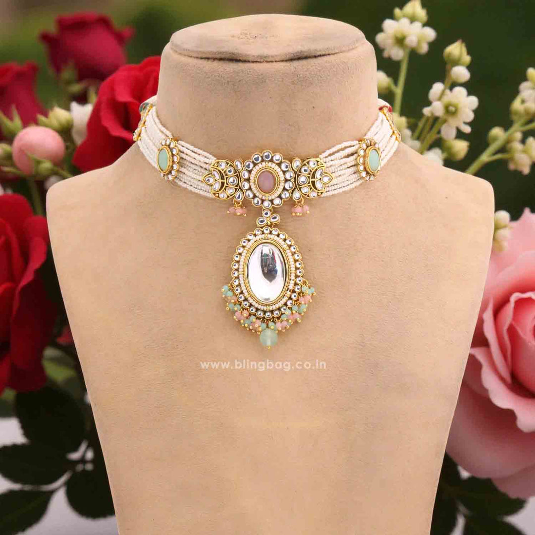 Multicolor Harshini Kundan Jewellery Set