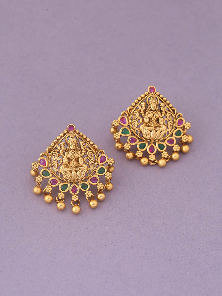 Multicolor Harsidhhi Temple Studs