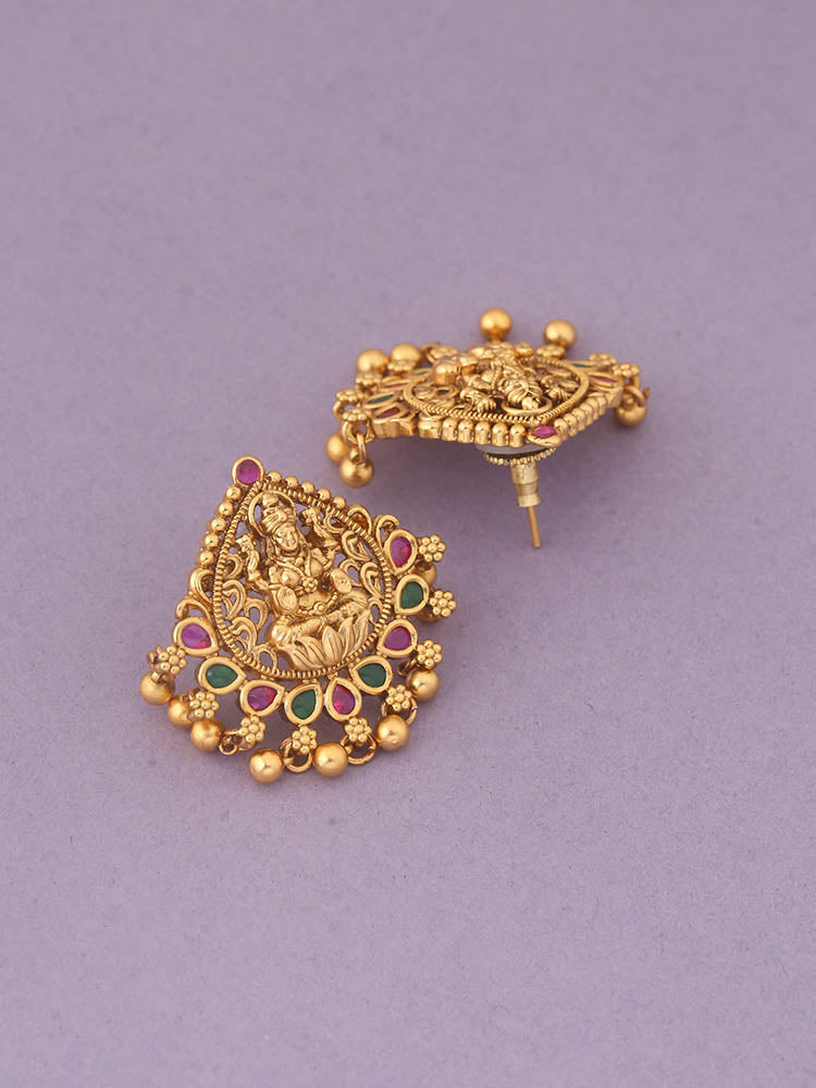 Multicolor Harsidhhi Temple Studs
