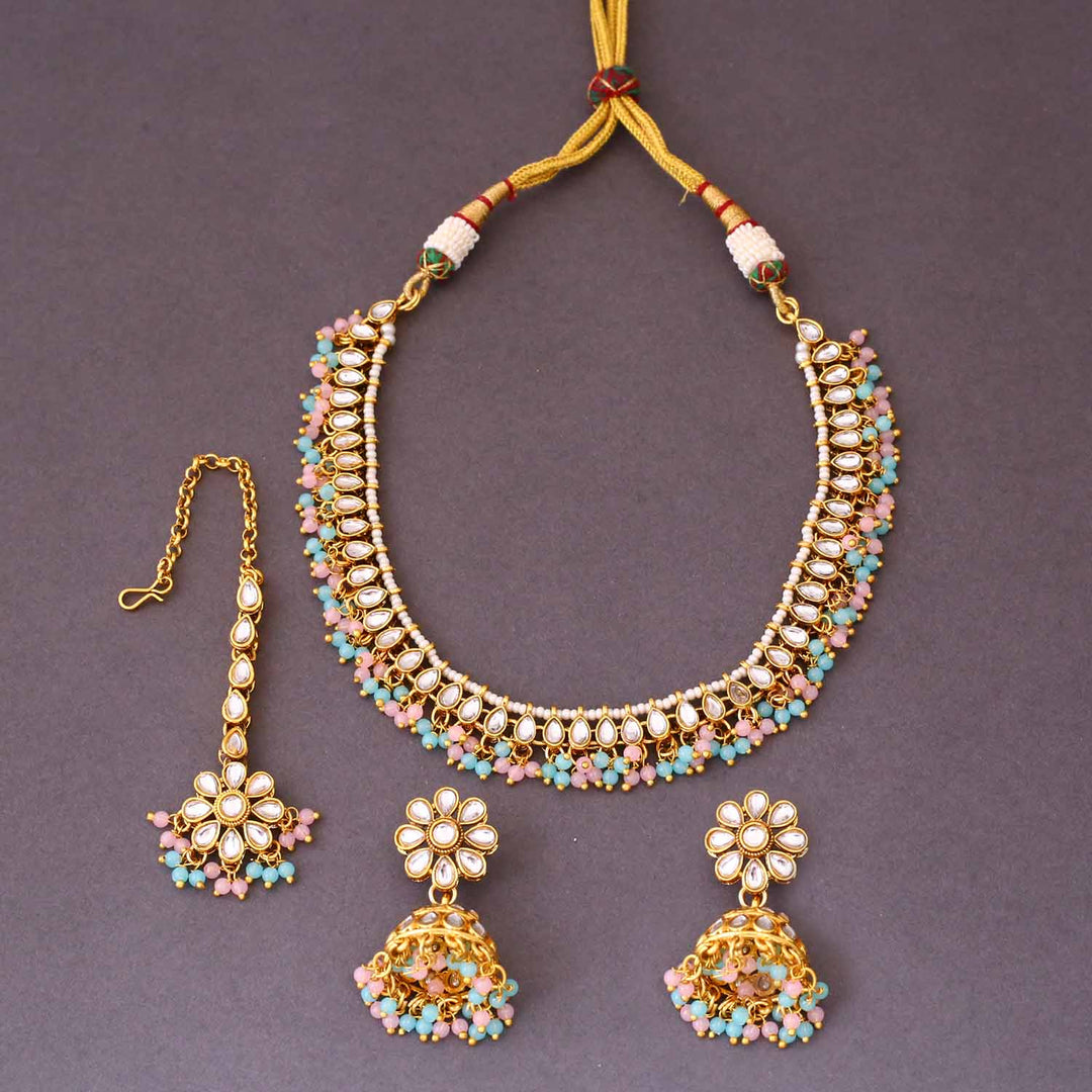 Multicolor Heeral Kundan Jewellery Set