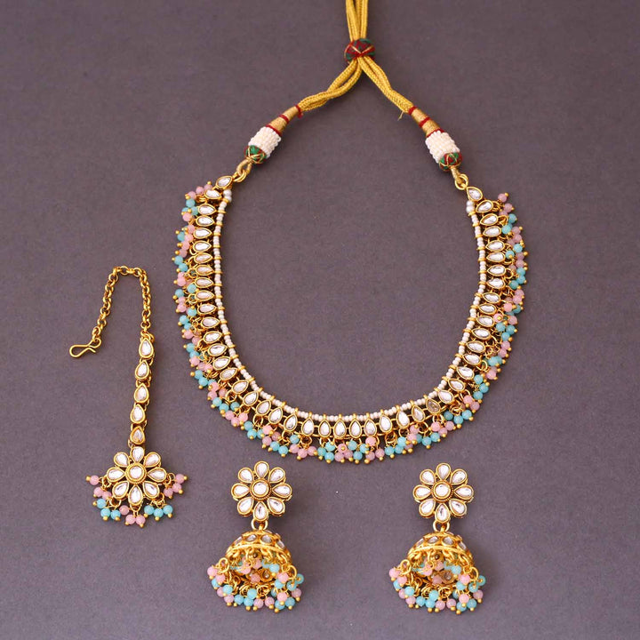 Multicolor Heeral Kundan Jewellery Set