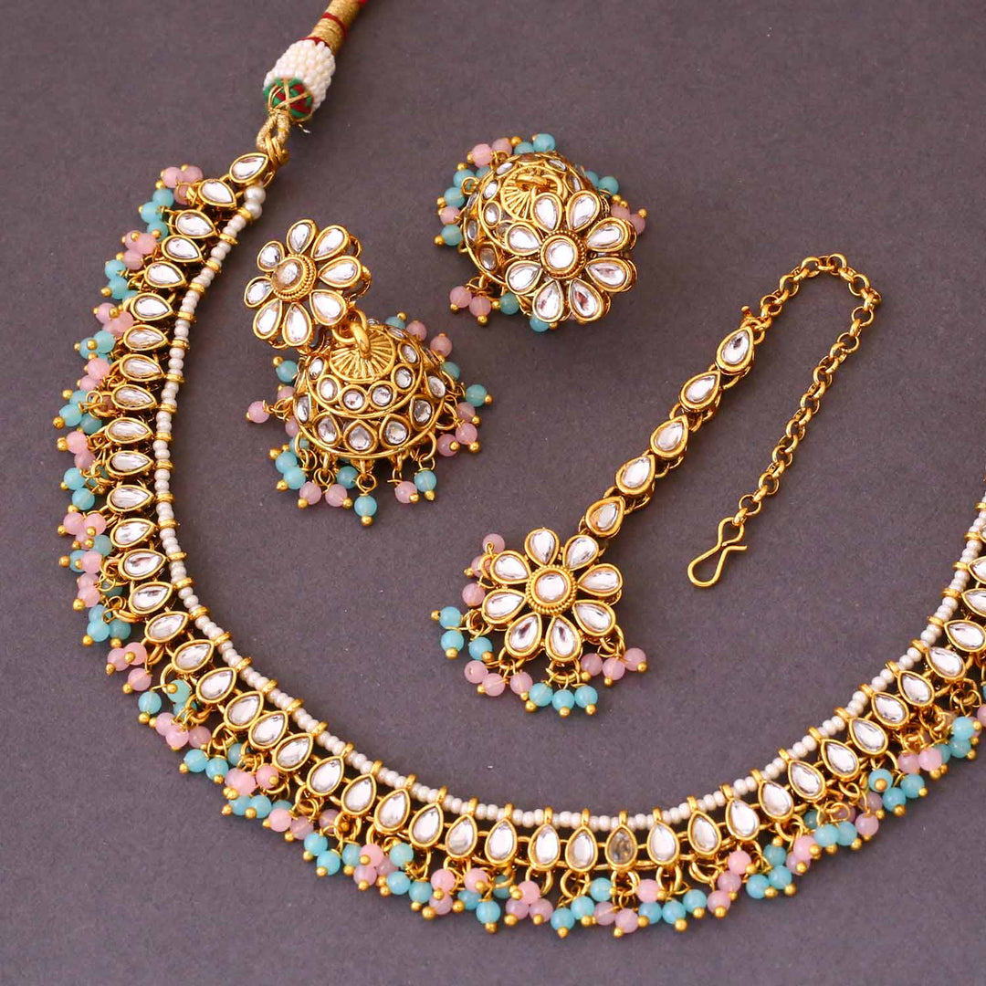 Multicolor Heeral Kundan Jewellery Set