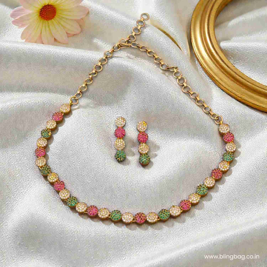 Multicolor Helira Victorian Jewellery Set - New Arrival