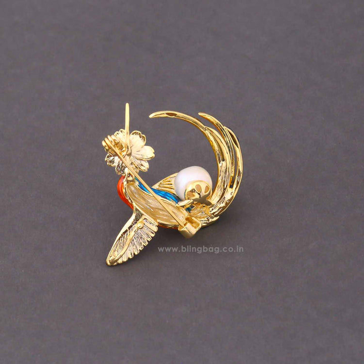 Multicolor Hummingbird Brooch