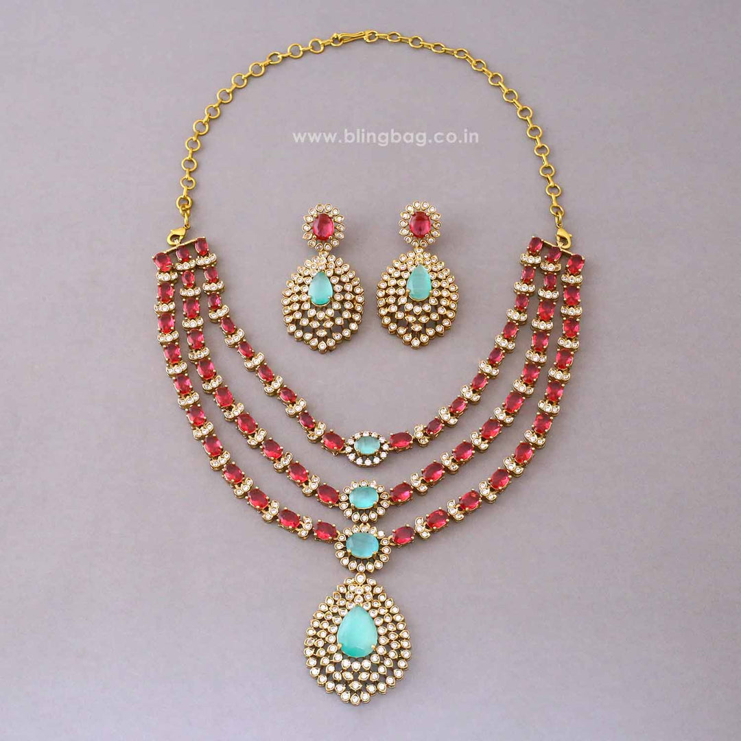Multicolor Ignis Victorian Jewellery Set - New Arrival