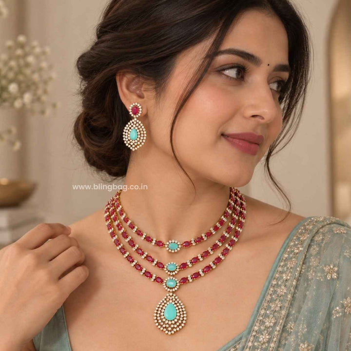 Multicolor Ignis Victorian Jewellery Set - New Arrival
