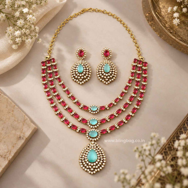 Multicolor Ignis Victorian Jewellery Set - New Arrival