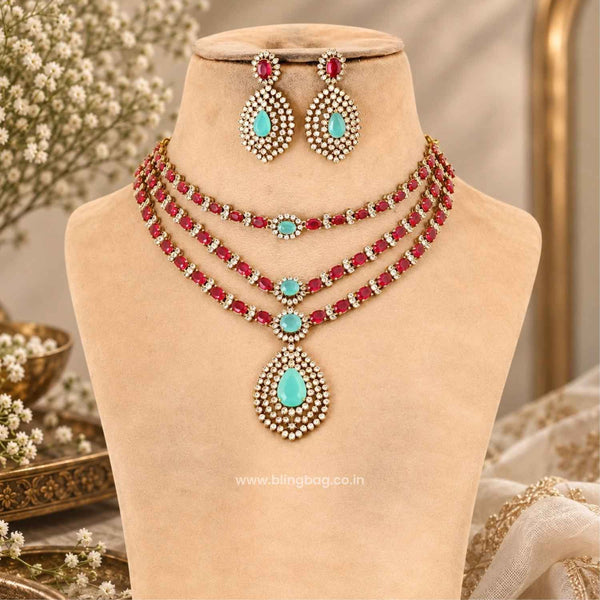 Multicolor Ignis Victorian Jewellery Set - New Arrival
