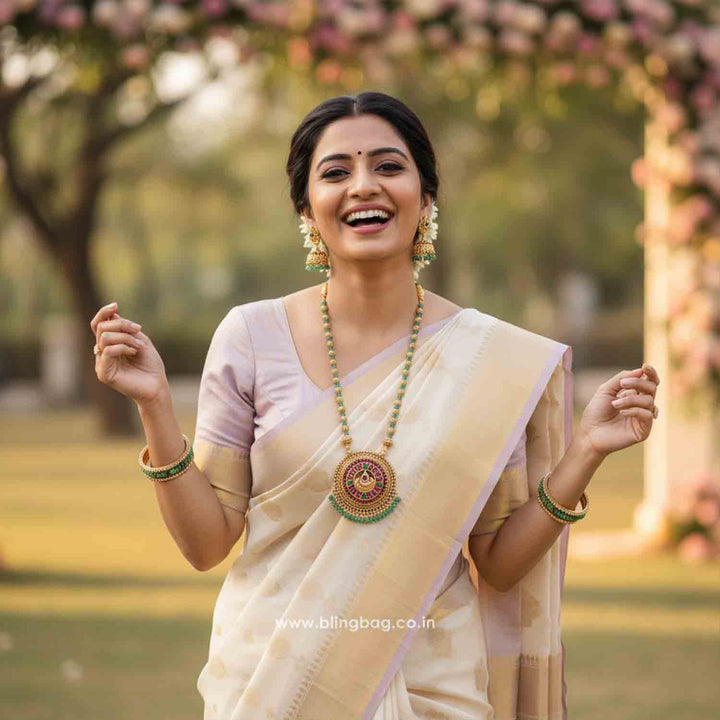 Multicolor Ila Antique Jewellery Set - New Arrival