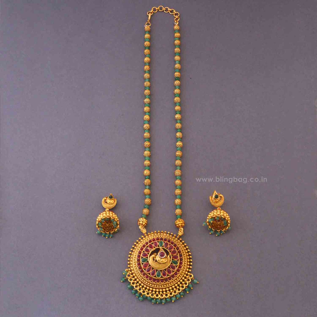 Multicolor Ila Antique Jewellery Set - New Arrival