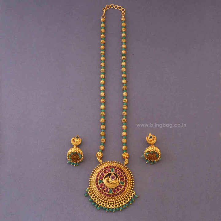 Multicolor Ila Antique Jewellery Set - New Arrival