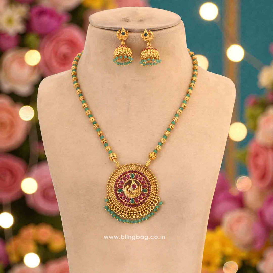 Multicolor Ila Antique Jewellery Set - New Arrival