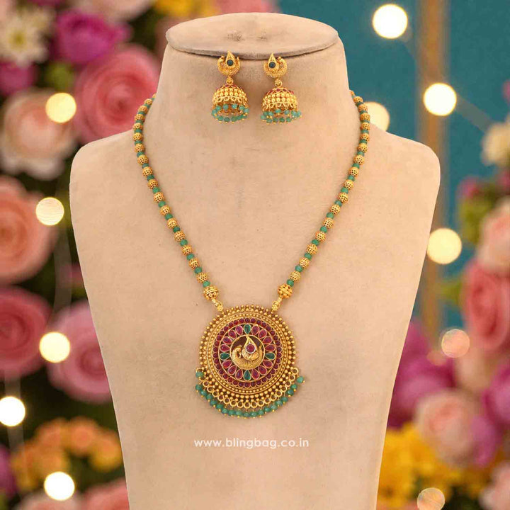Multicolor Ila Antique Jewellery Set - New Arrival