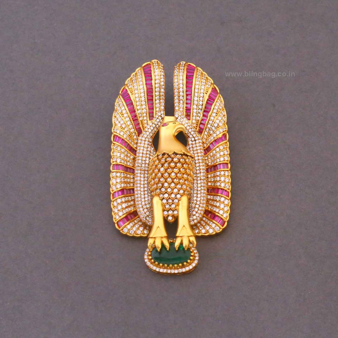 Multicolor Imperial Falcon Brooch