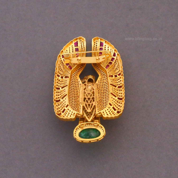 Multicolor Imperial Falcon Brooch