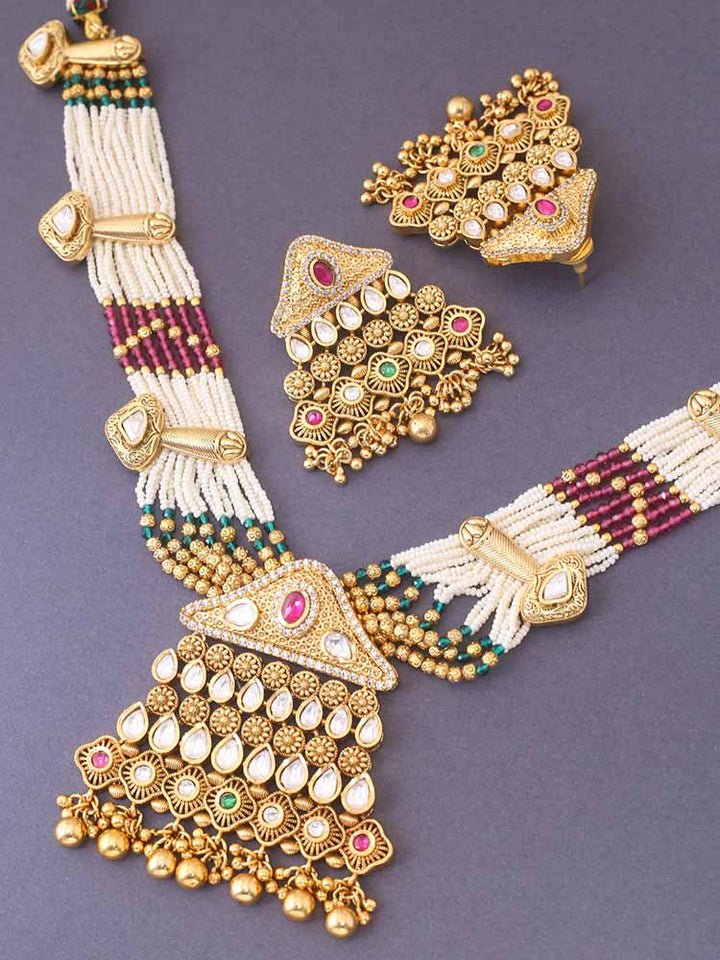 Multicolor Indhuja Rajwadi Set