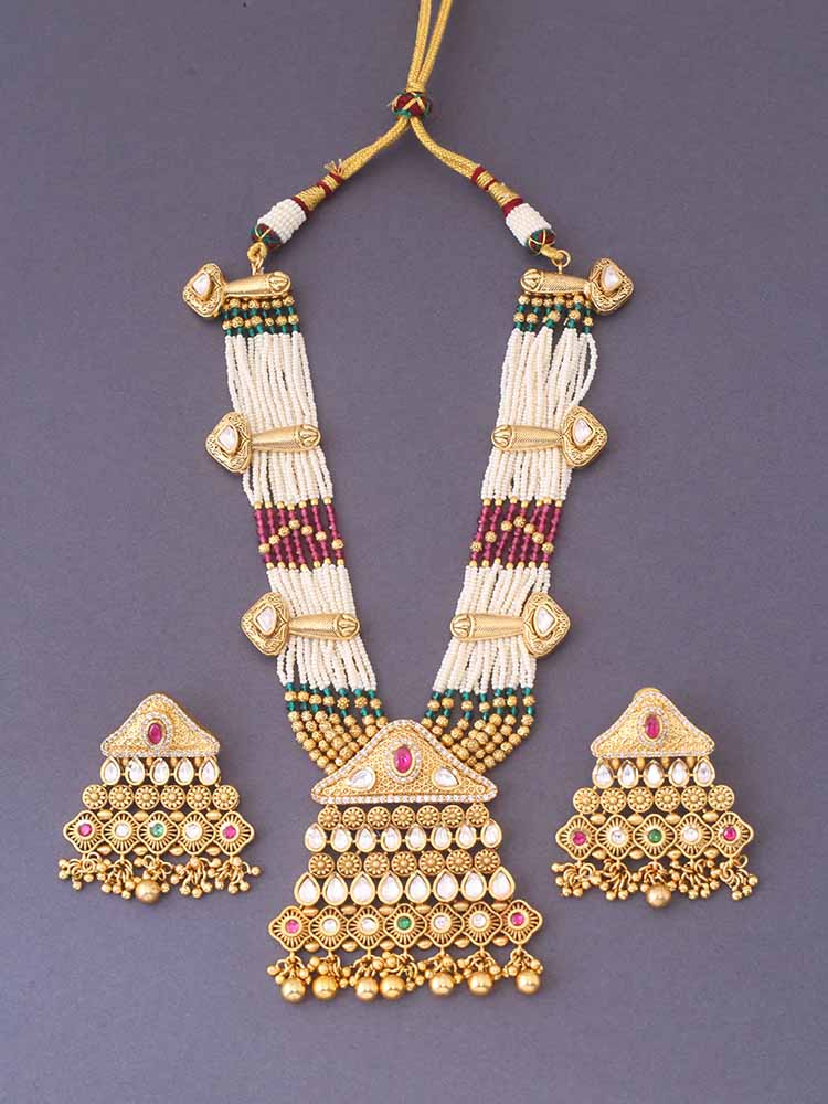 Multicolor Indhuja Rajwadi Set