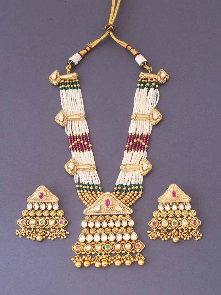 Multicolor Indhuja Rajwadi Set