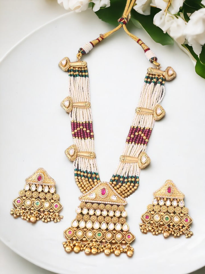 Multicolor Indhuja Rajwadi Set