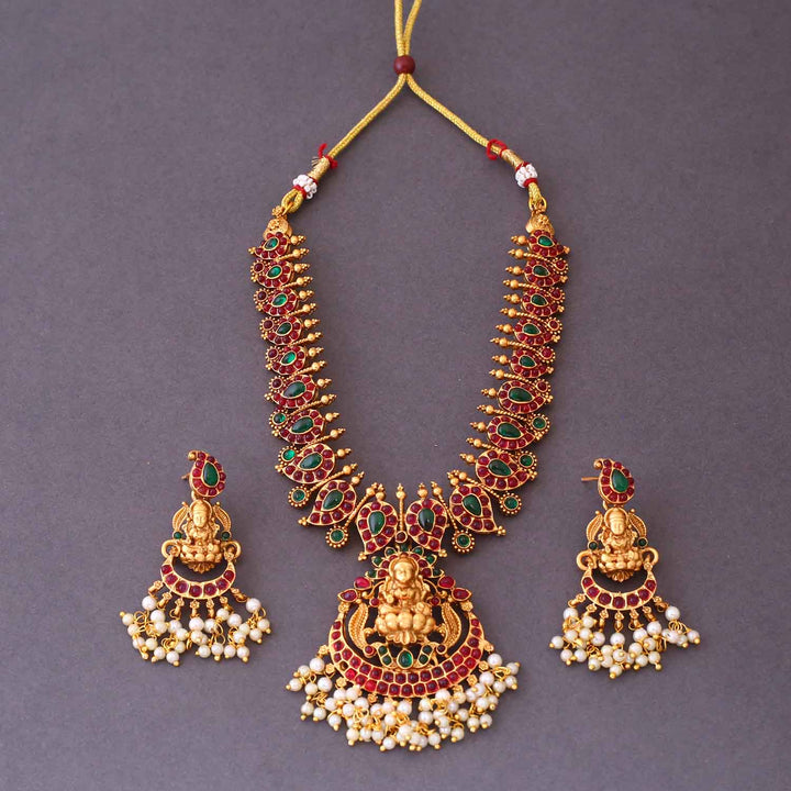 Multicolor Indra Temple Jewellery Set - New Arrival