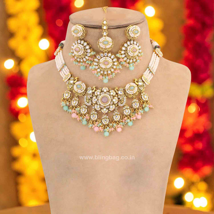 Multicolor Iniya Kundan Jewellery Set