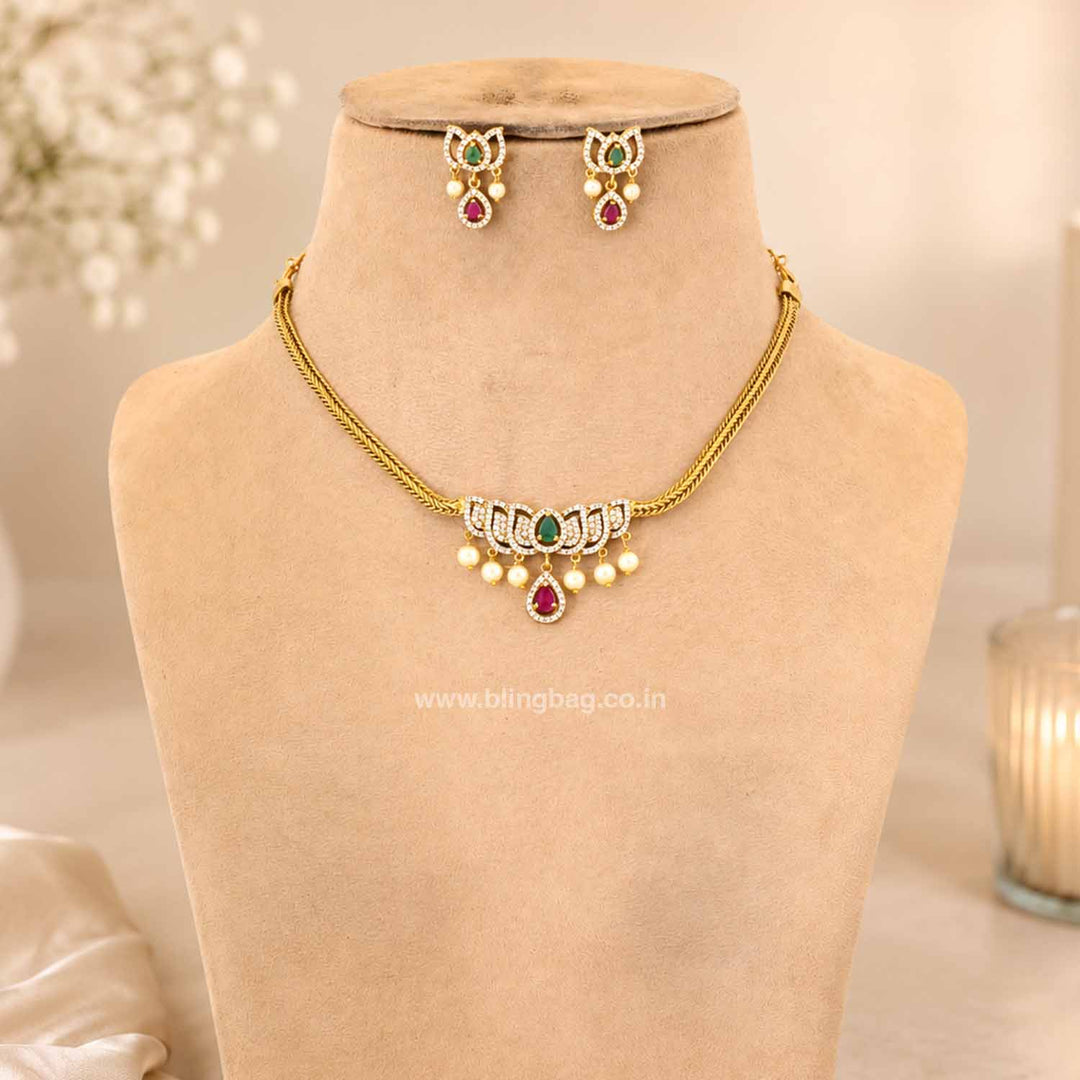 Multicolor Ipshita Antique Jewellery Set - New Arrival