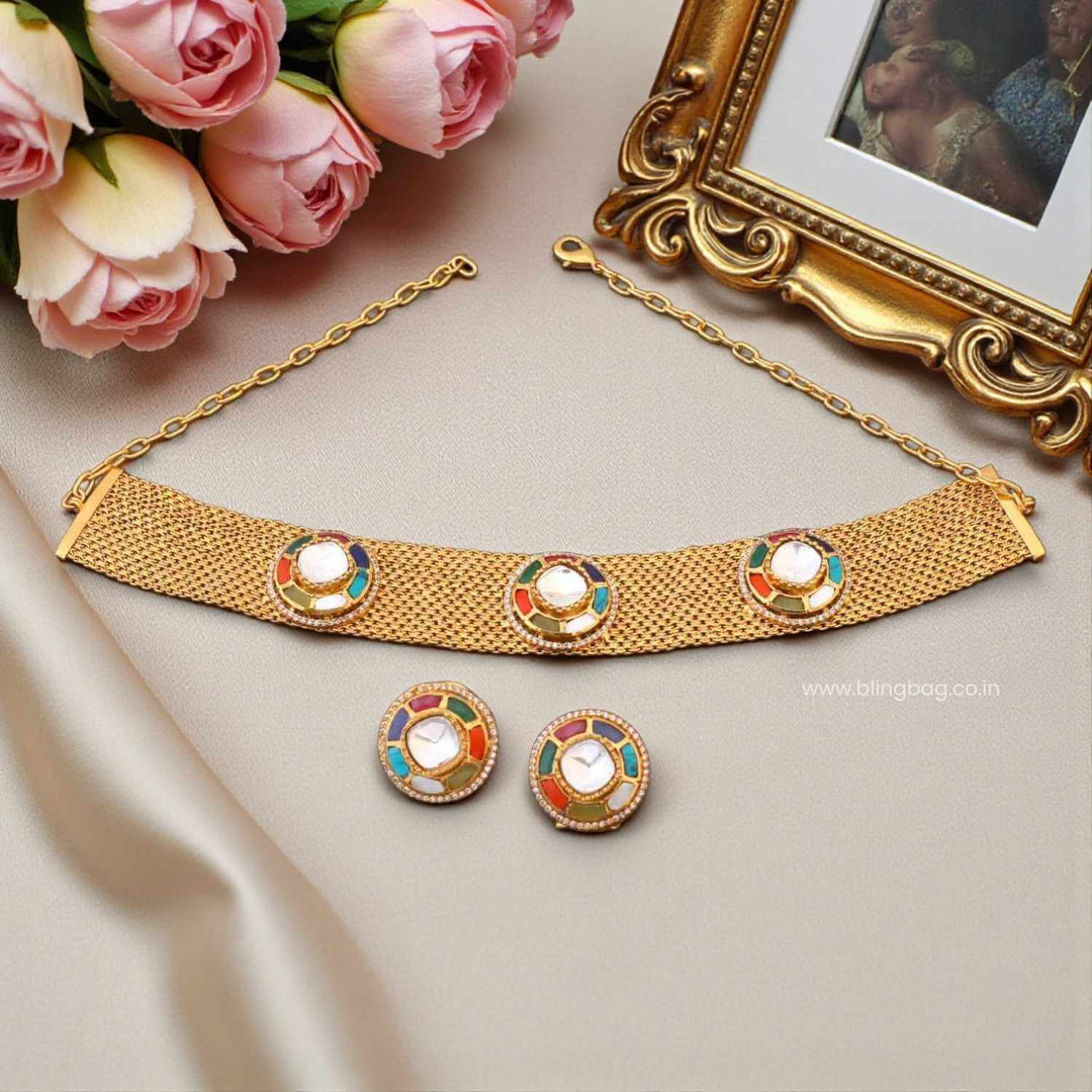 Multicolor Iraani Antique Jewellery Set