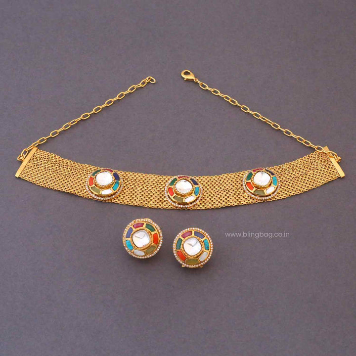 Multicolor Iraani Antique Jewellery Set