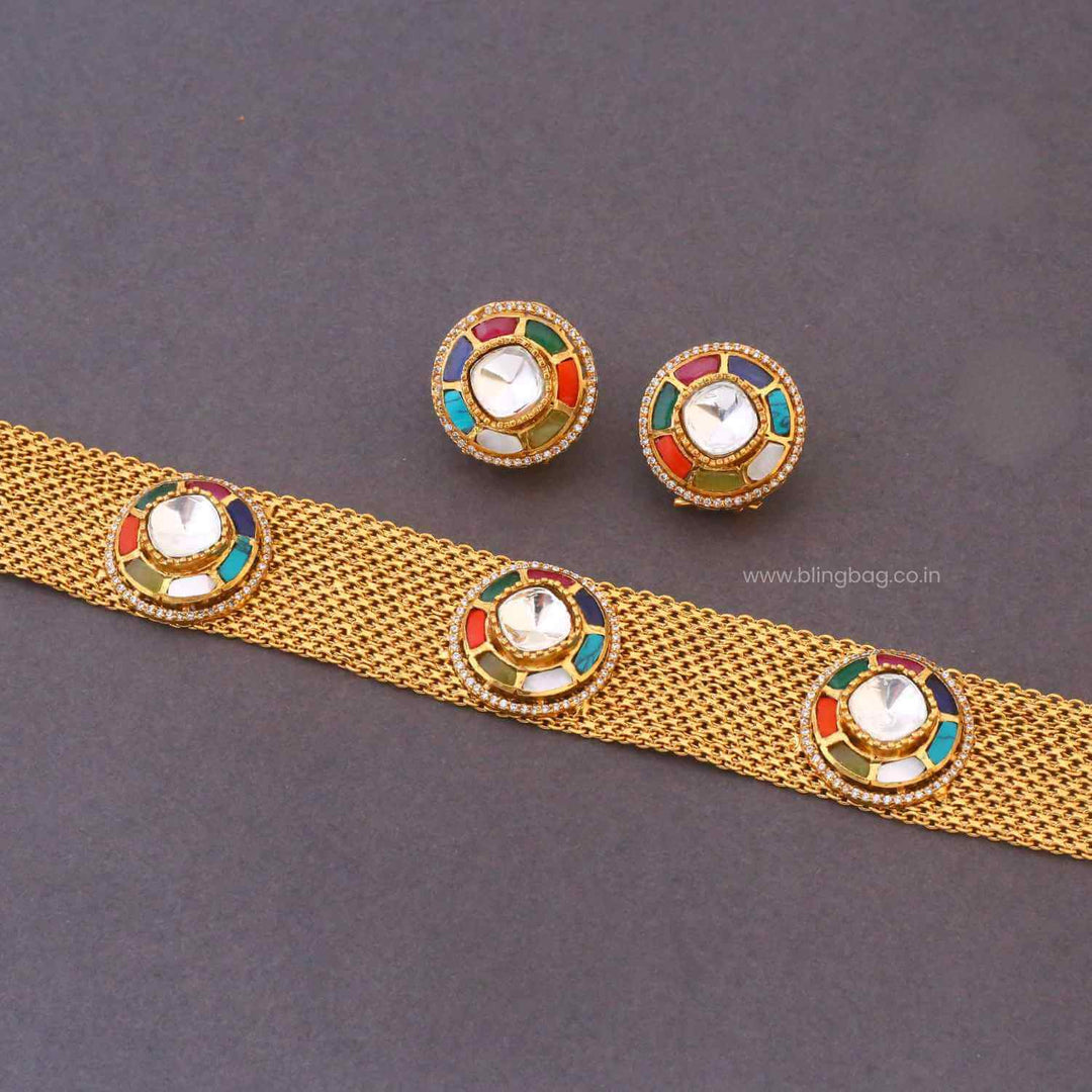 Multicolor Iraani Antique Jewellery Set