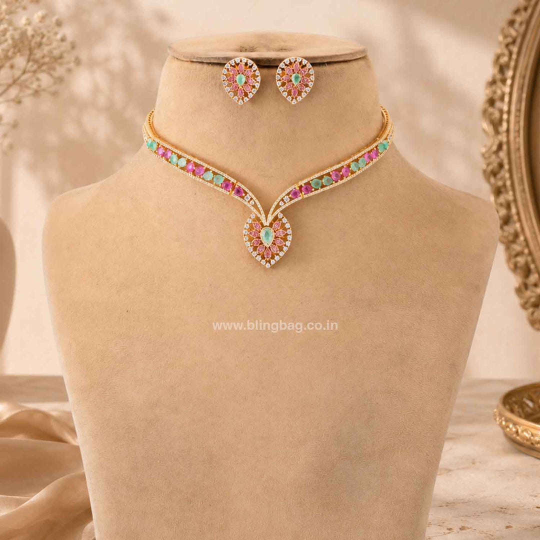 Multicolor Ireneie Zirconia Jewellery Set- New Arrivals