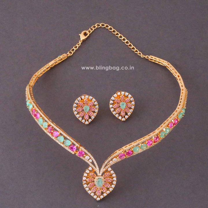 Multicolor Ireneie Zirconia Jewellery Set- New Arrivals