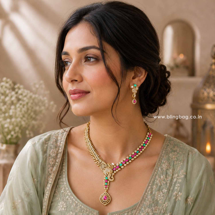 Multicolor Isabellaa Victorian Jewellery Set - New Arrival