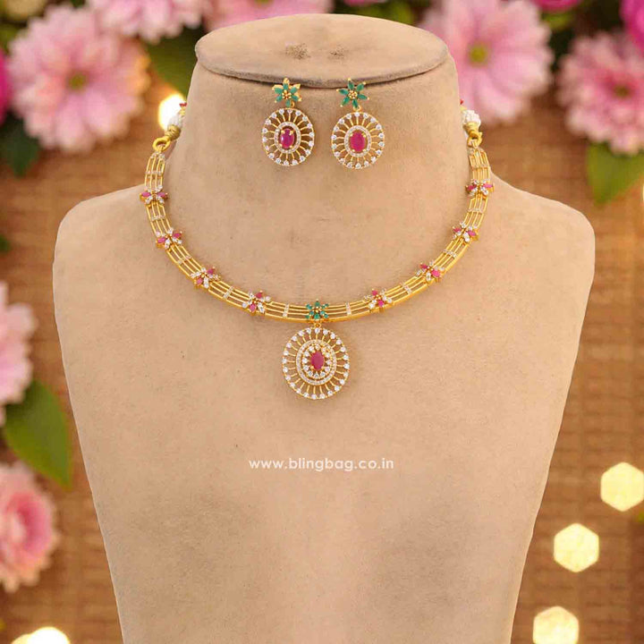 Multicolor Isha Hasli Antique Jewellery Set - New Arrival