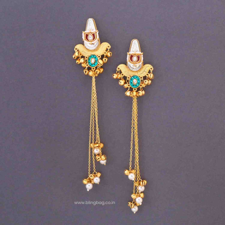 Multicolor Ishitaya Oxidised Danglers